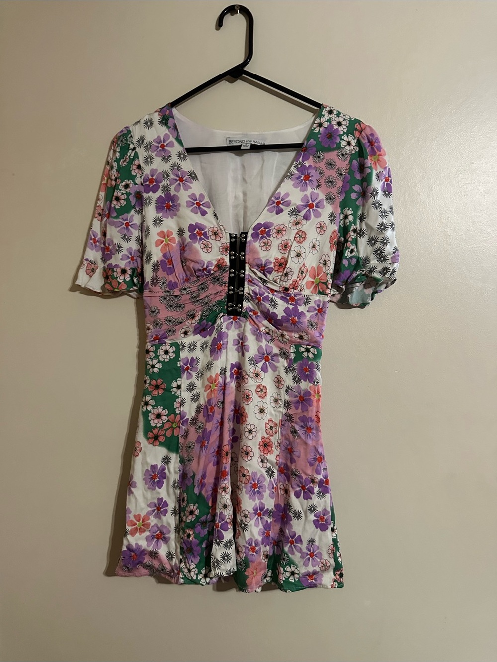 Beyond Yoga Purple Floral Mini Dress